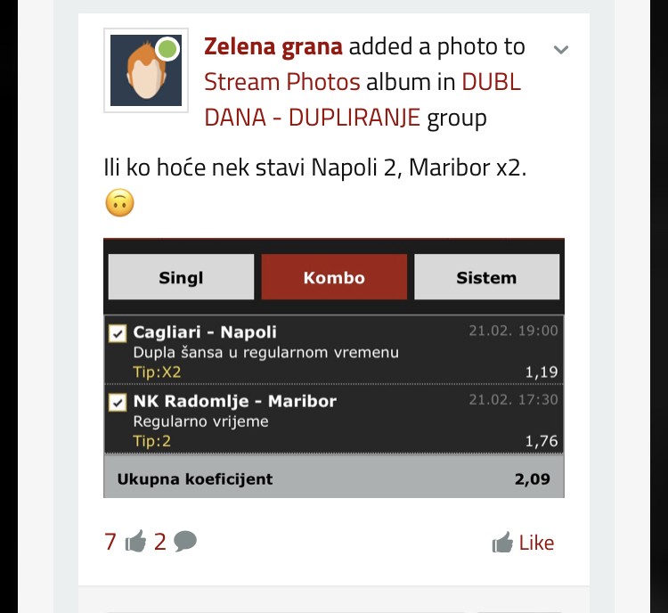 Uredno predloženo. Win💪