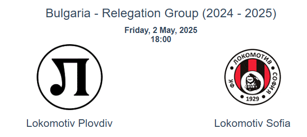 Lokomotiv Plovdiv - Lokomotiv Sofia <br /><br />2 @ 4.20 <br /><br />G2+ @ 3.80 <br /><br />DRUGA LIGA CEKA