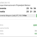 Ispostovase i Slovenci, dok pisah mogao sam ostat bez para, Cancar bucnuo 2 i digli 🤣 ali zeleno na kraju!! Ako sam dobro ispratio 10-10 tipovi z zadnje vrijeme, zanimljivo pred Basket i ludilo, jedva cekam!