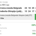 Stelaaa Rosaaa ispostovalaa, nadam se da cemo i dalje u istom ritmu!<br />Boston-Majami DP 106.5 + 1.90<br />Braun 6.5+ reb 1.85<br />Braun 24.5 + 1.90<br />Srecnoo