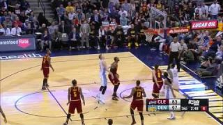 Nikola Jokic posts up LeBron James and scores | March 22, 2017