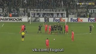 Federico Bernardeschi Free Kick Goal - Gladbach vs Fiorentina - 16/02/2017